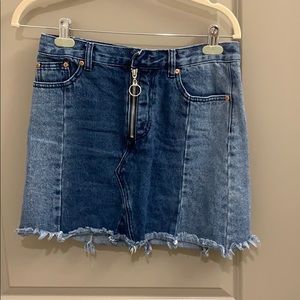Jean mini skirt